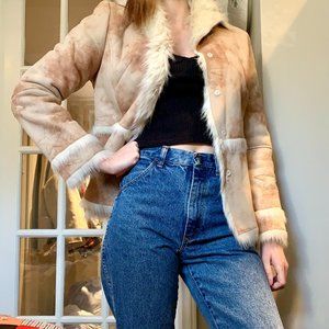 Faux Fur/Faux Suede Jacket 1970s Inspired